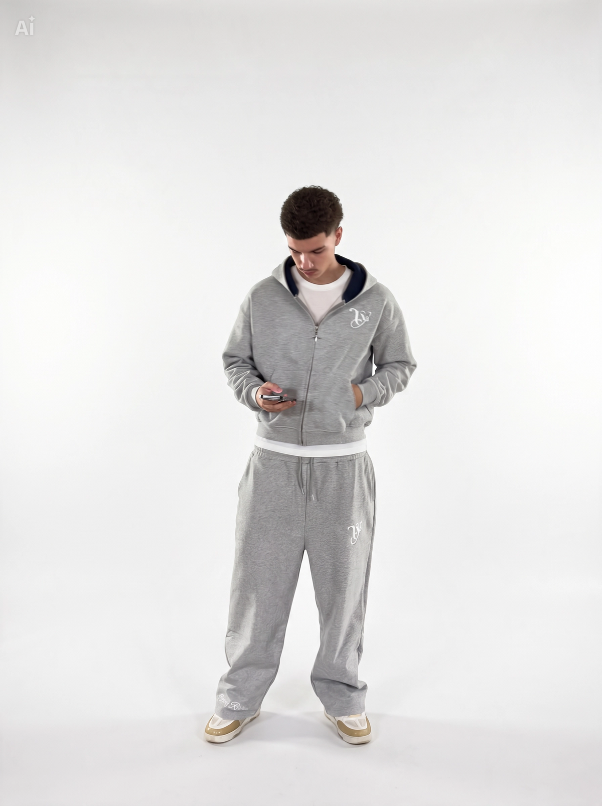 EMBROIDERED TRACKSUIT "GREY"