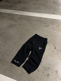 DOUBLE-WAISTED SWEATPANTS "BLACK"