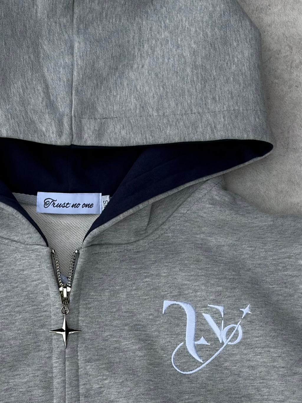HEAVY WEIGHT ZIP "GREY"